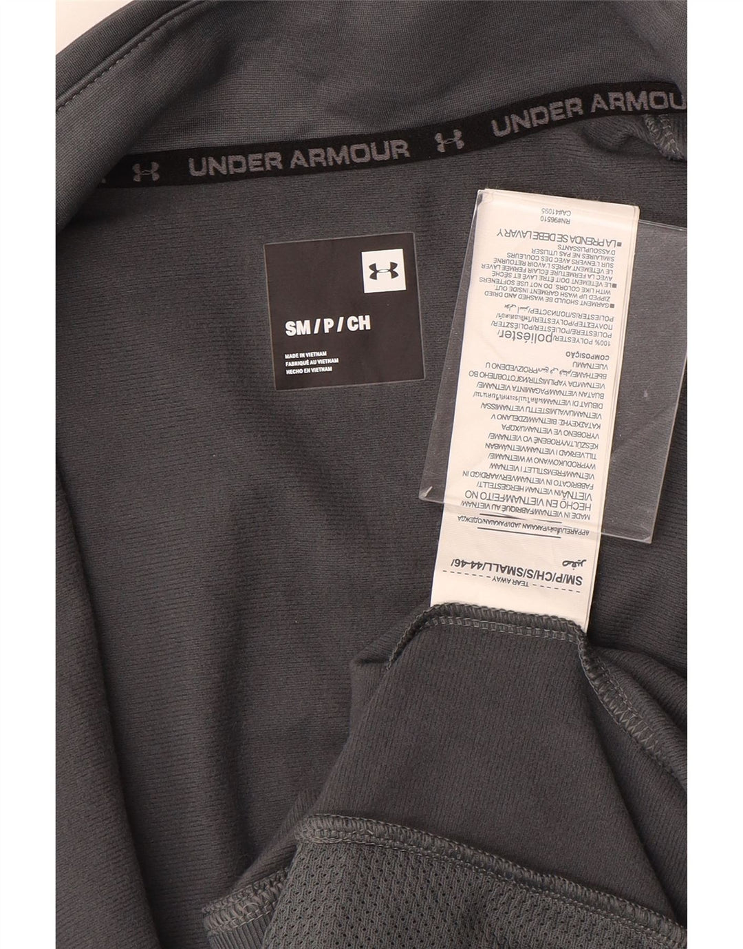 Under Armour Mens Tracksuit Top Jacket Small Grey Polyester