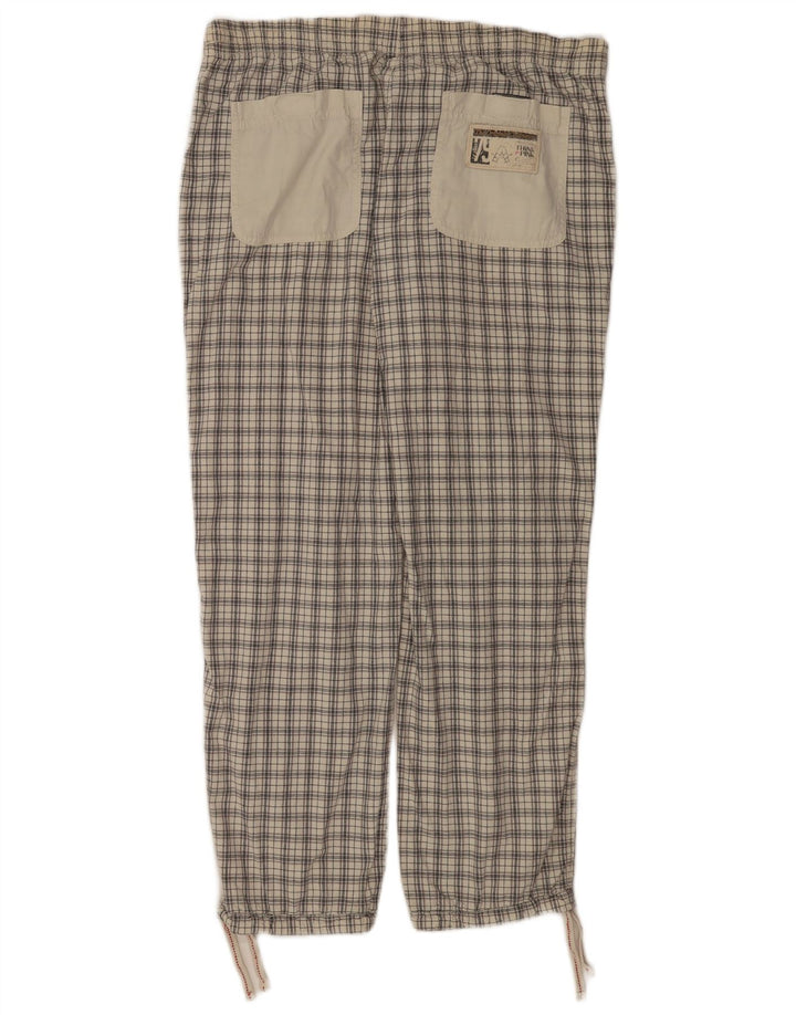 Think Pink Mens Joggers Trousers Large W36 L28 Grey Check