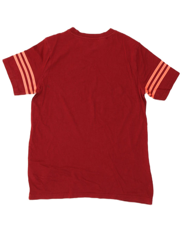 Camiseta Adidas Meninos Regular Graphic Top 14-15 Anos Algodão Borgonha Esportivo