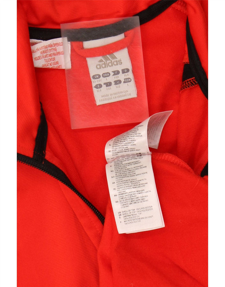 Adidas Pige Træningsdragt Topjakke 13-14 År Rød Polyester