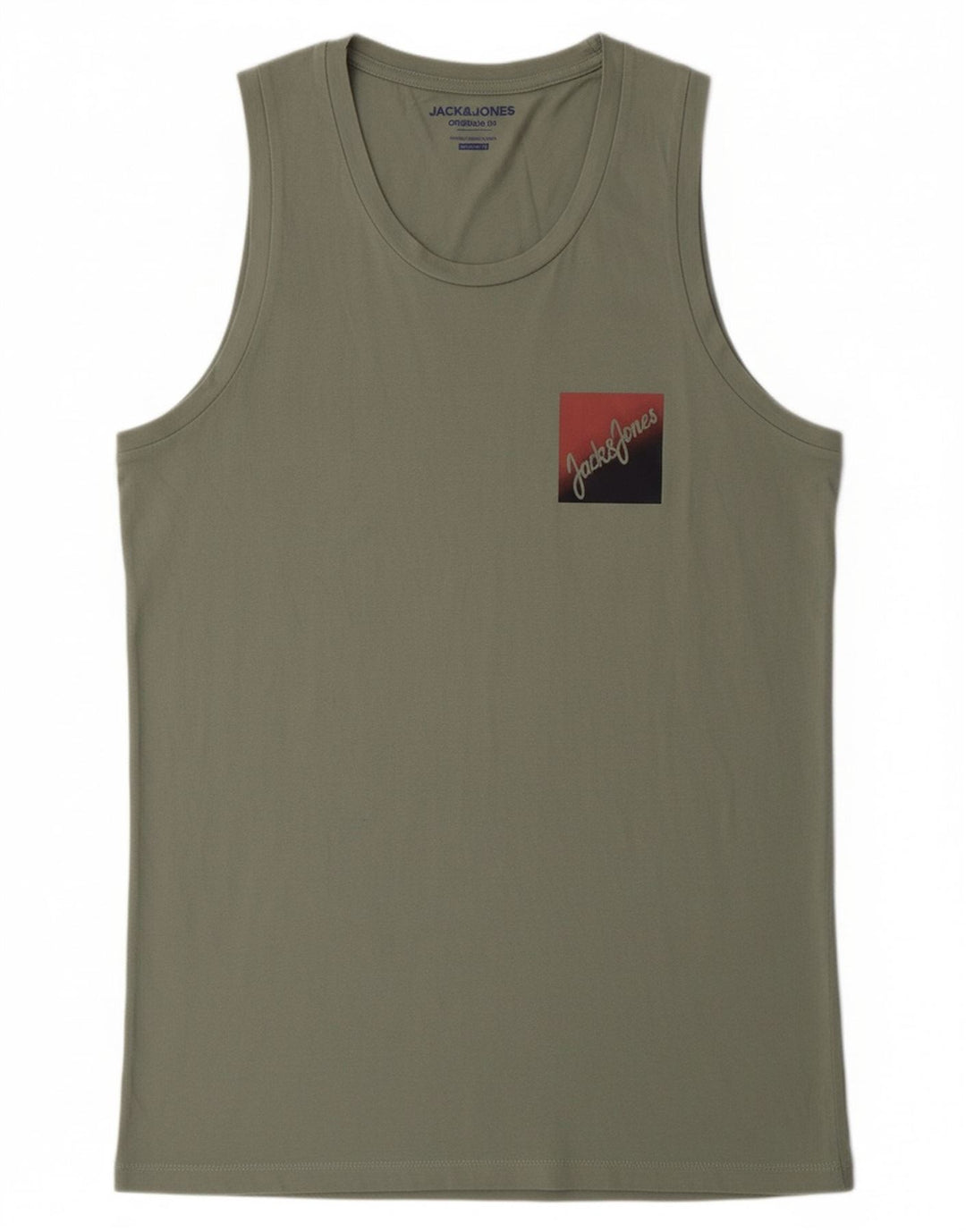 JACK & JONES Mens Regular Fit Graphic Vest Top Small Green