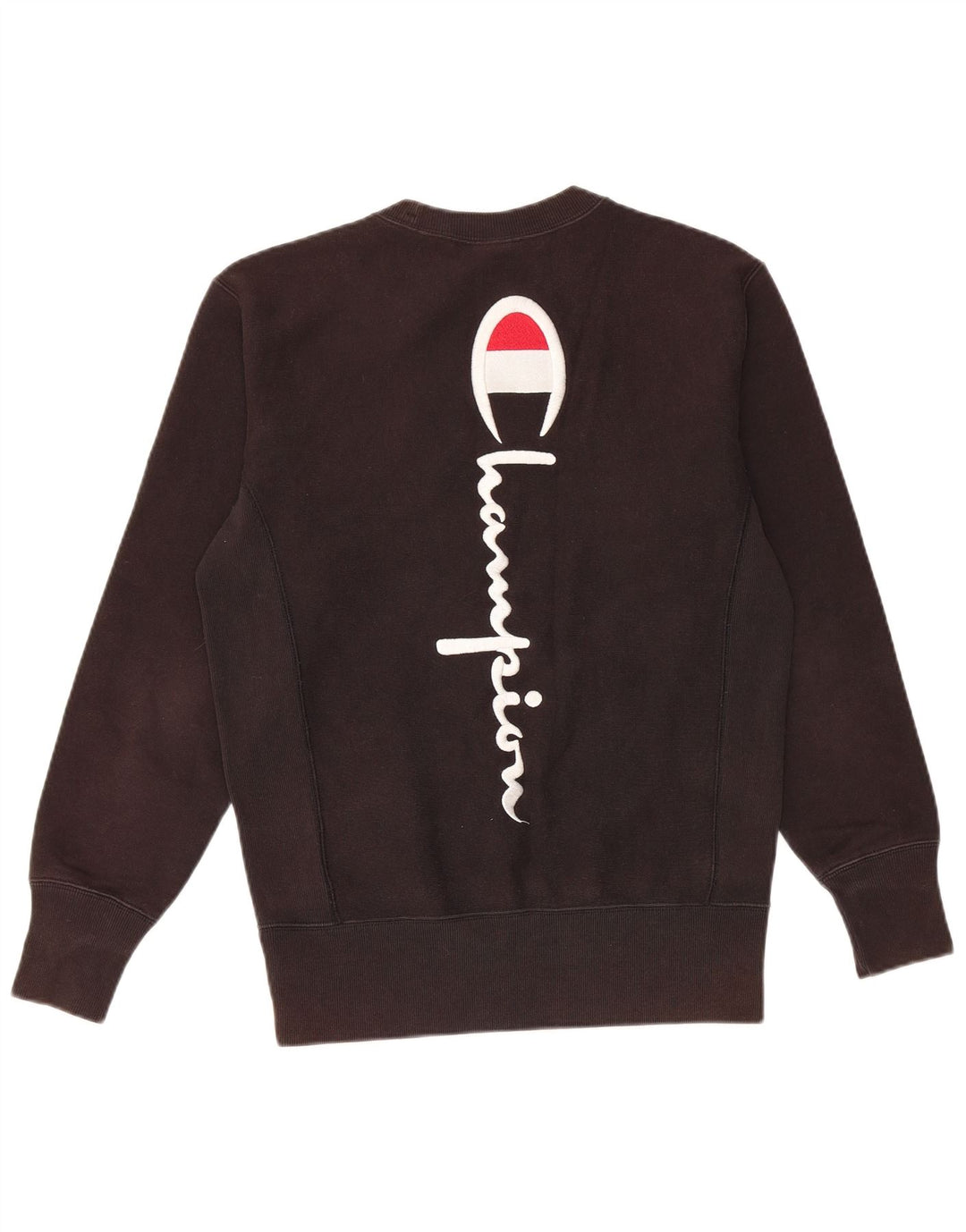 CHAMPION Mens Graphic Sweatshirt Jumper Small Black Cotton