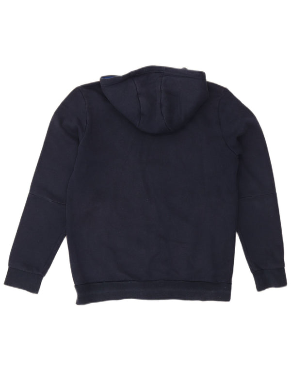 Adidas Jungen Regular Fit Kapuzenpullover mit Reißverschluss, 13–14 Jahre, marineblaue Baumwolle