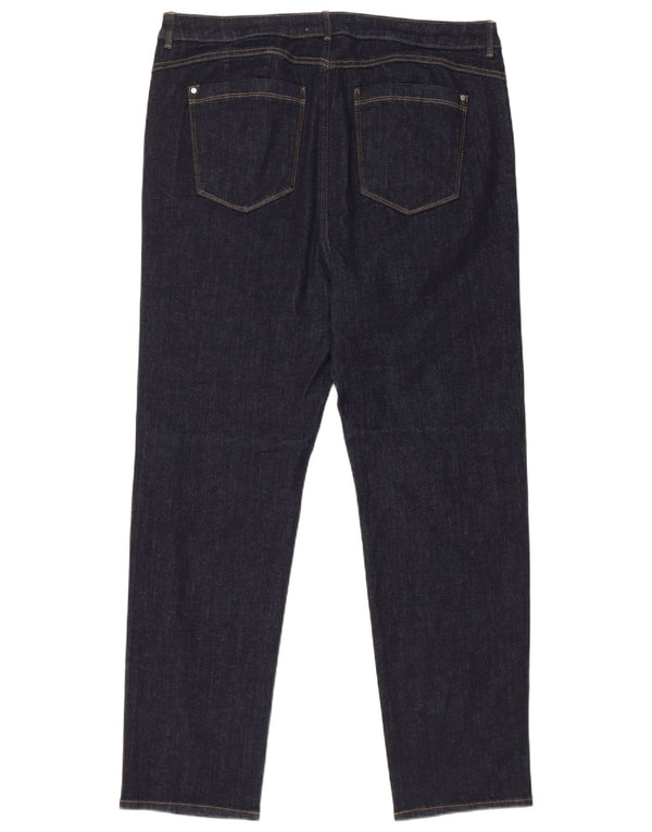 Marks & Spencer Dame Sienna Straight Jeans UK 20 2XL W38 L30 Navy Blue