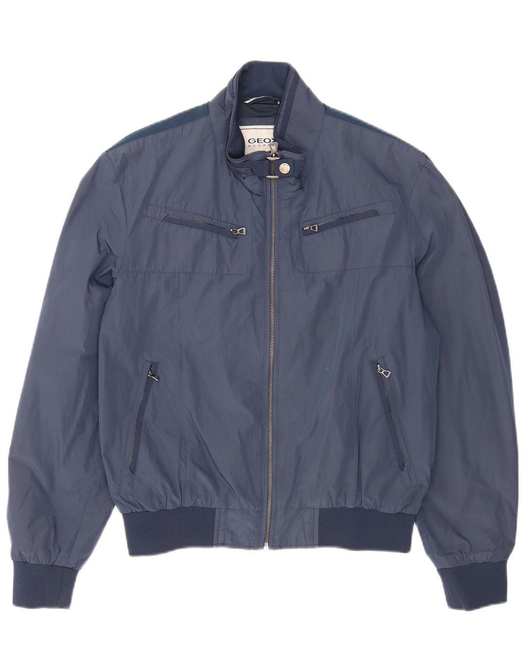 Geox Herren Respira Bomberjacke UK 40 Large Marineblau Polyester