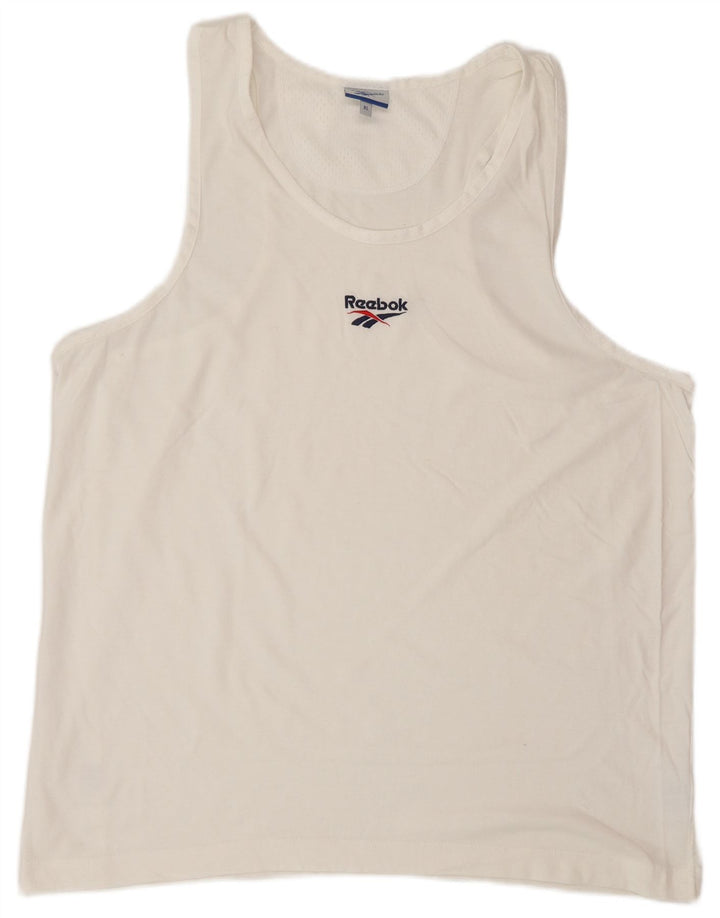 REEBOK Herren Weste Top XL Weiße Baumwolle