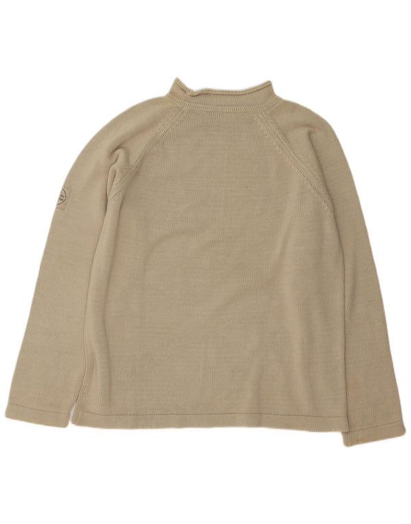 Murphy & Nye Mens Sailmakers Turtle Neck Jumper Sweater Medium Beige Cotton