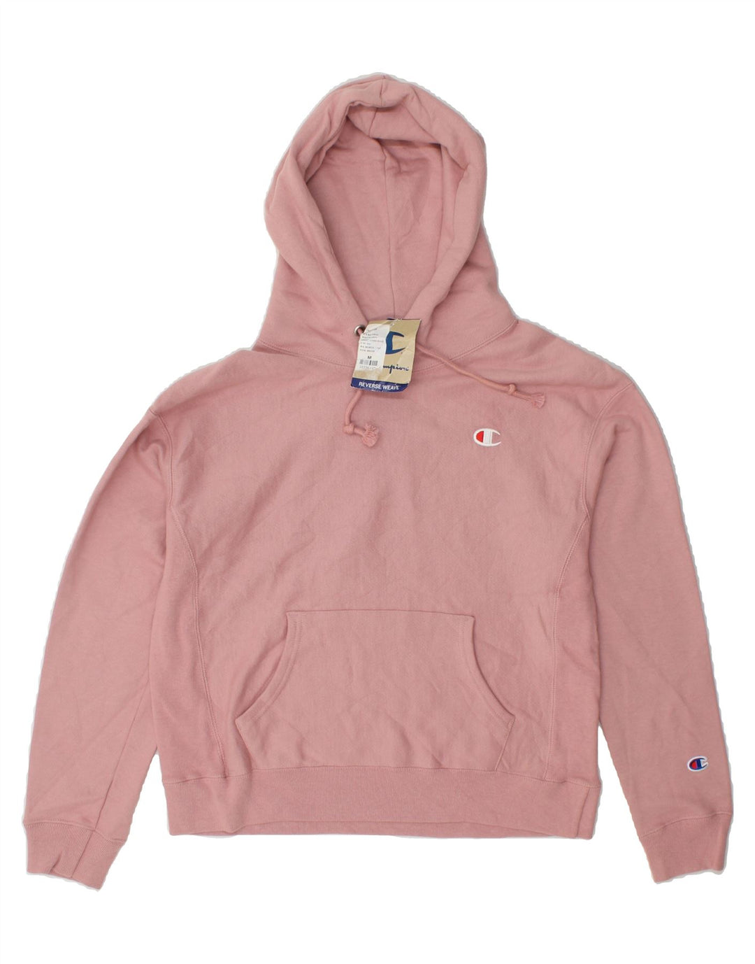 CHAMPION Womens Hoodie Jumper UK 14 Medium Pink Cotton Vintage Champion and Second-Hand Champion from Messina Hembry 