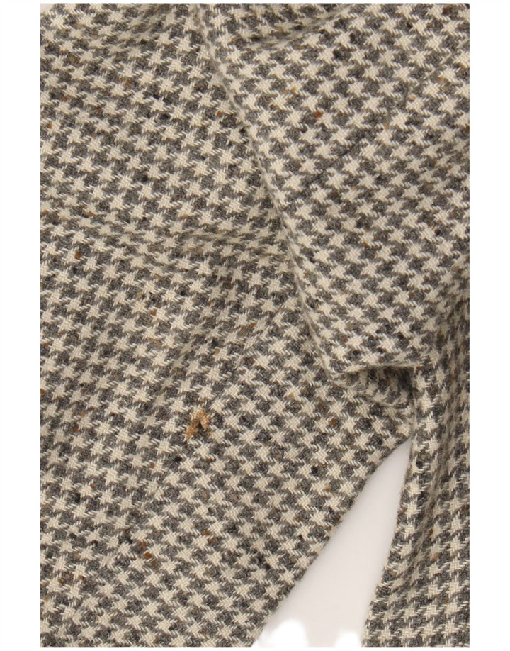 Division Vogue Mens 2 Button Blazer Jacket UK 38 Medium Grey Houndstooth