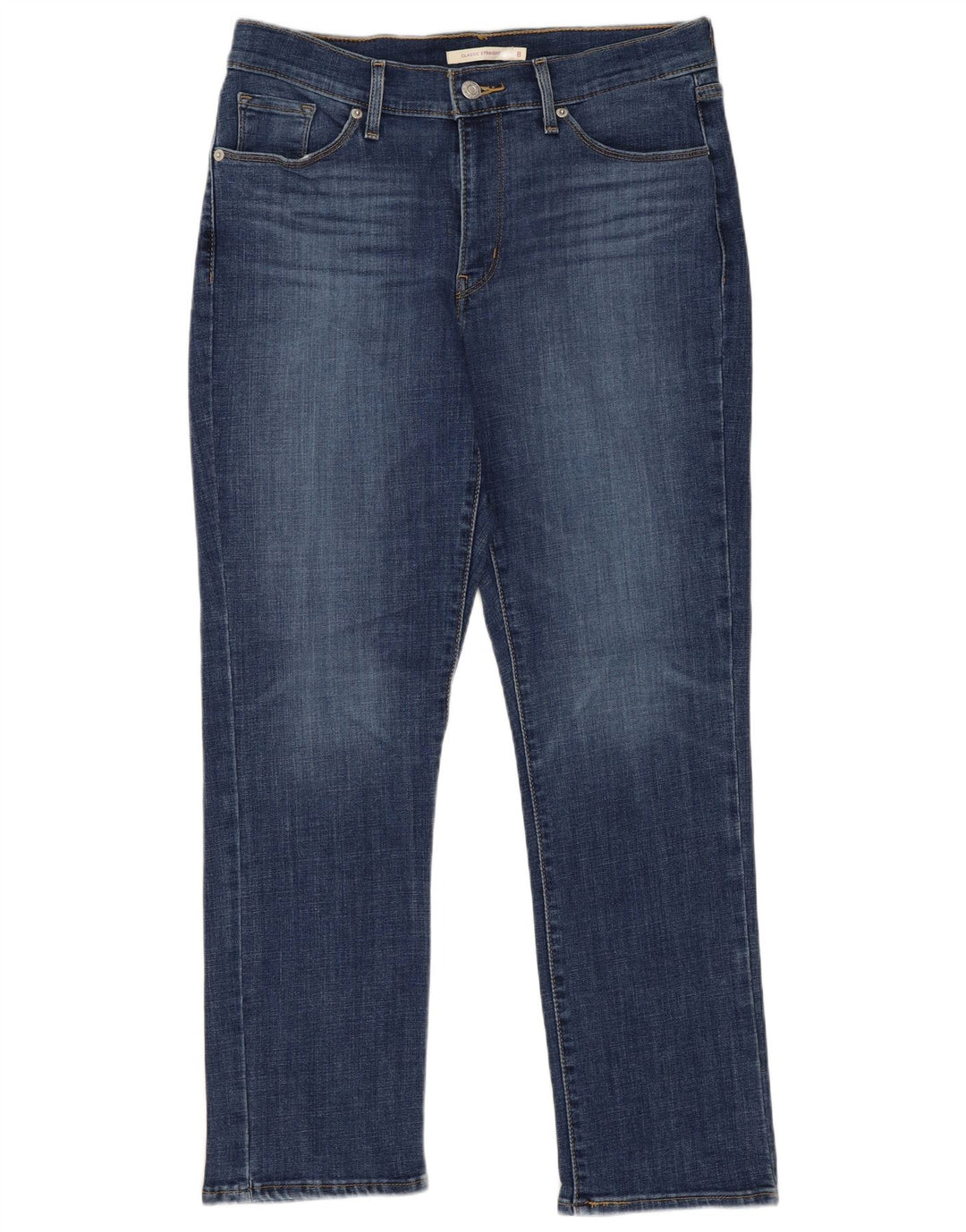 Levi's Womens Classic Straight Jeans US 8 Medium W29 L28 Blue Cotton