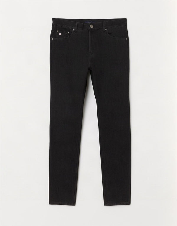 Gant Jeans dritti da uomo Tyler a vita bassa vestibilità regolare W34 L34 cotone grigio