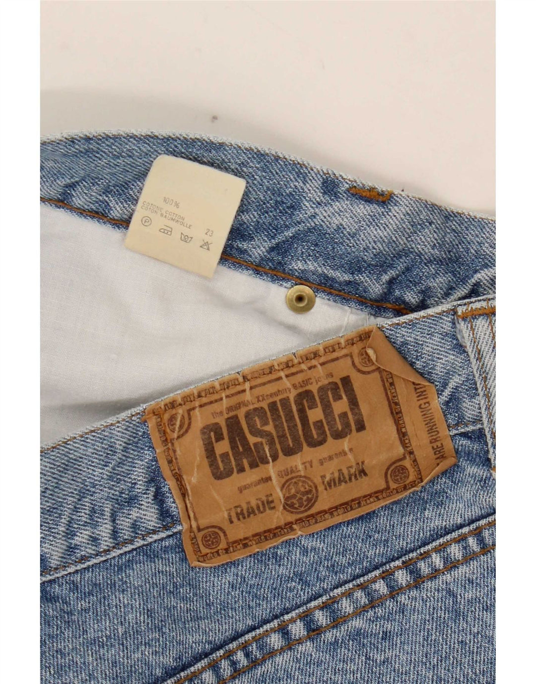 Casucci Mens Straight Jeans W34 L30 Blue Cotton