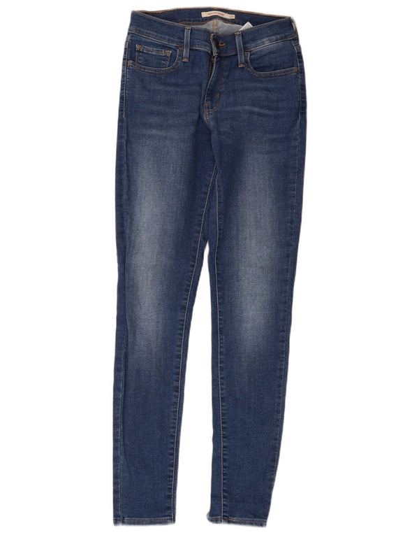 Levi's Damen 710 Super Skinny Jeans W27 L30 Blaue Baumwolle