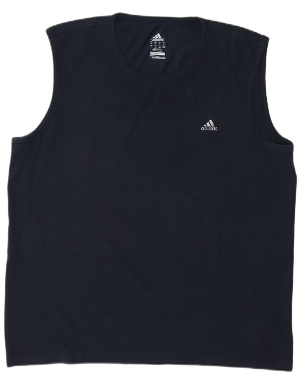Canottiera Adidas Clima 365 da uomo XL in cotone blu navy