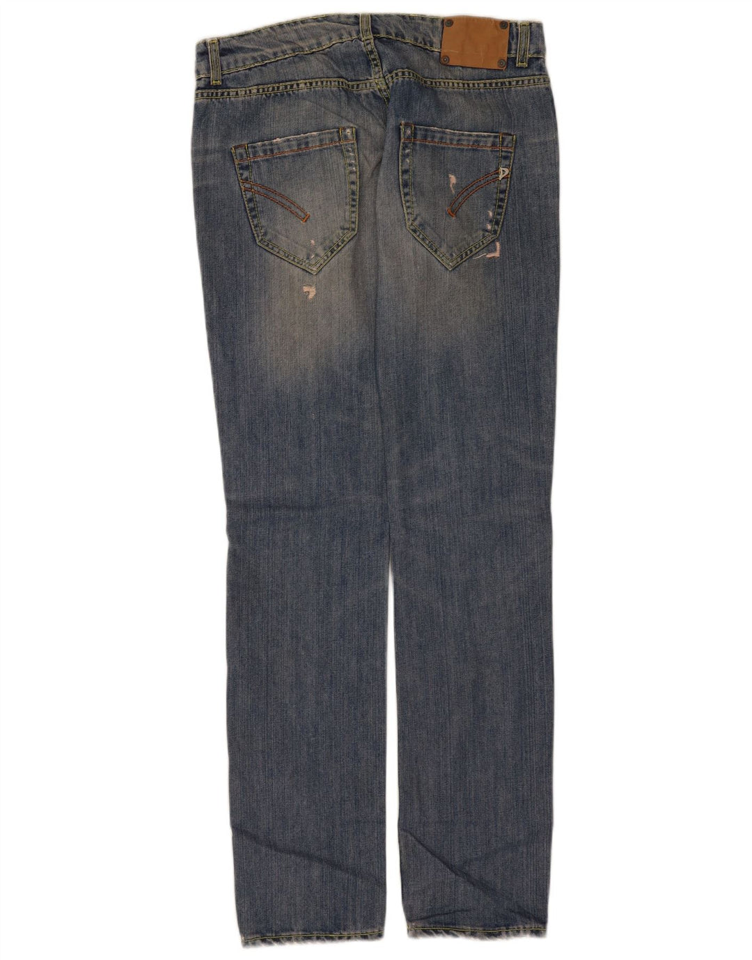 Dondup Jeans dritti invecchiati da donna W30 L34 cotone blu