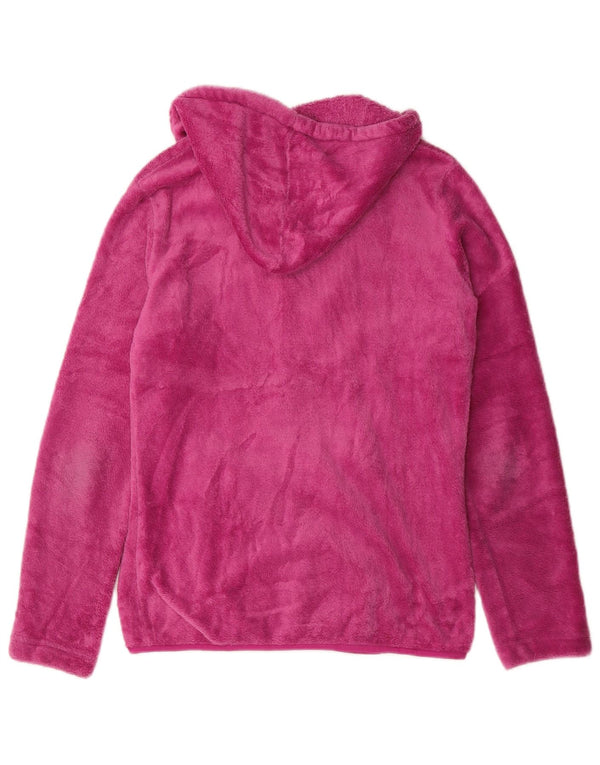 Brugi Chaqueta polar con capucha para mujer UK 46 Grande Poliéster rosa