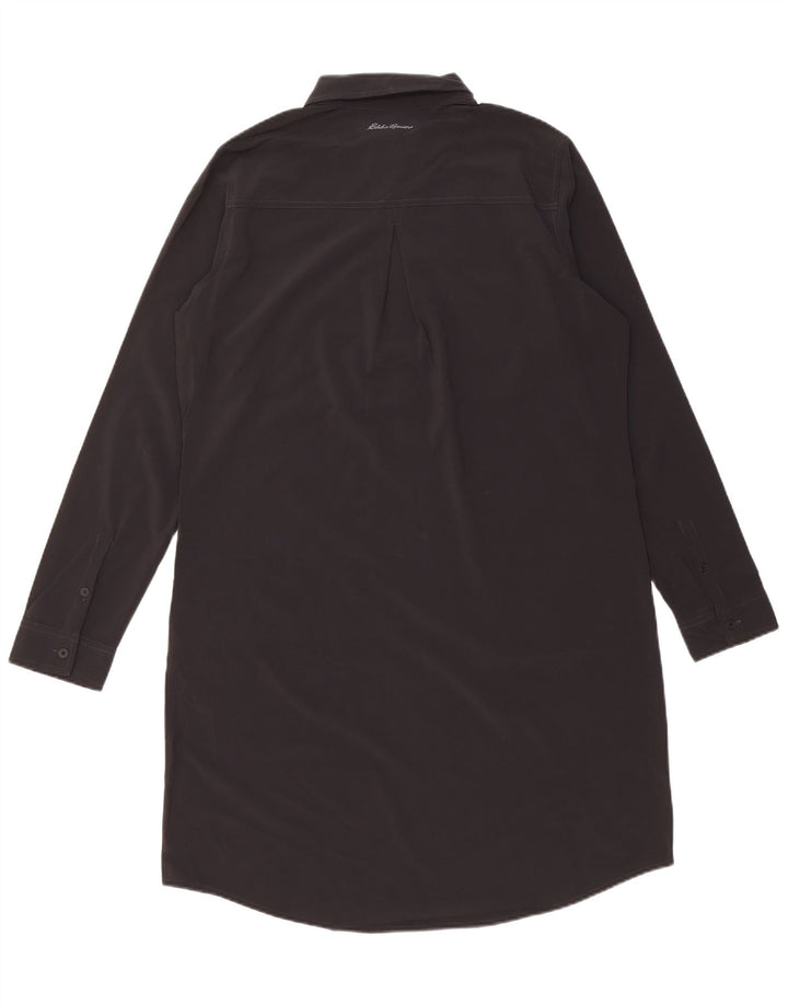 Eddie Bauer Womens Long Sleeve Shift Dress UK 16 Large Black Polyester