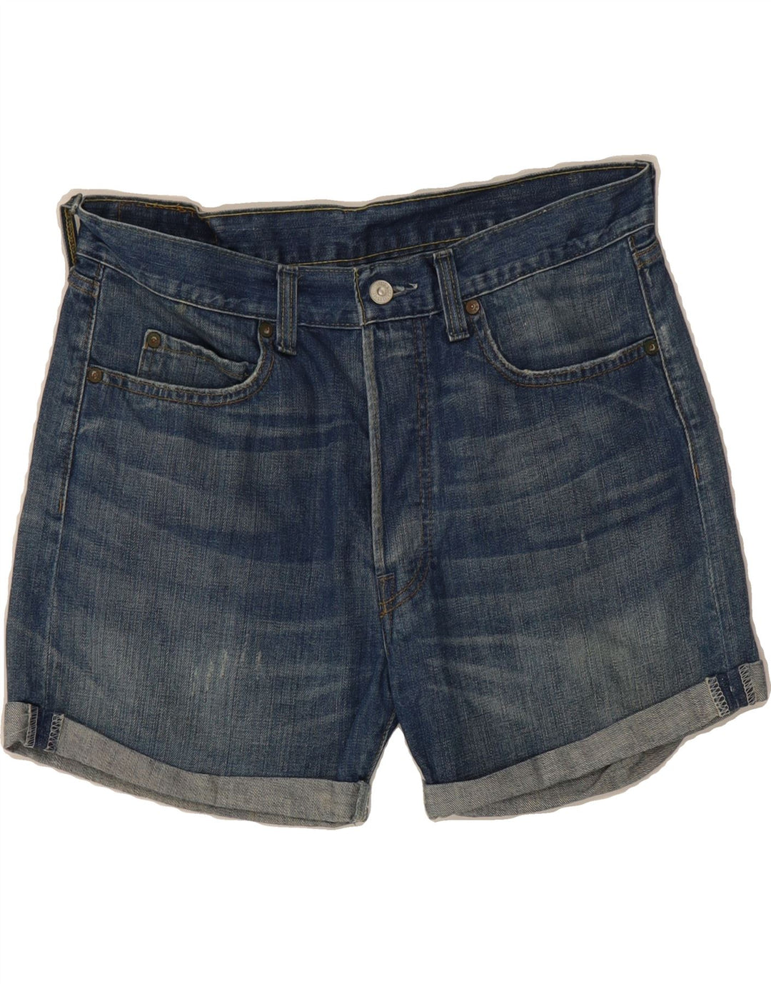 LEVI'S Womens Denim Shorts W32 Large  Blue Vintage Levi's and Second-Hand Levi's from Messina Hembry 