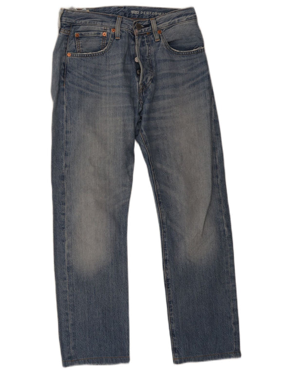 Levi's Womens 501 Straight Jeans W28 L27 Blue Cotton