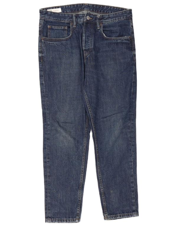 Zara Mens Tapered Farmer EU 42 Large W32 L28 Blue