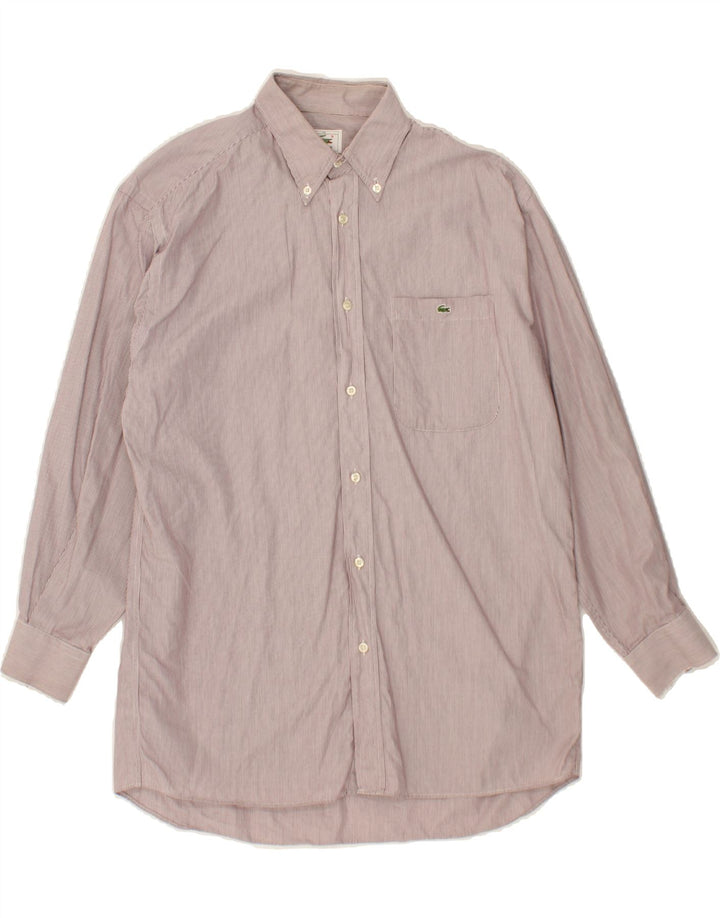LACOSTE Mens Shirt Size 39 Medium Pink Pinstripe Cotton Vintage Lacoste and Second-Hand Lacoste from Messina Hembry 