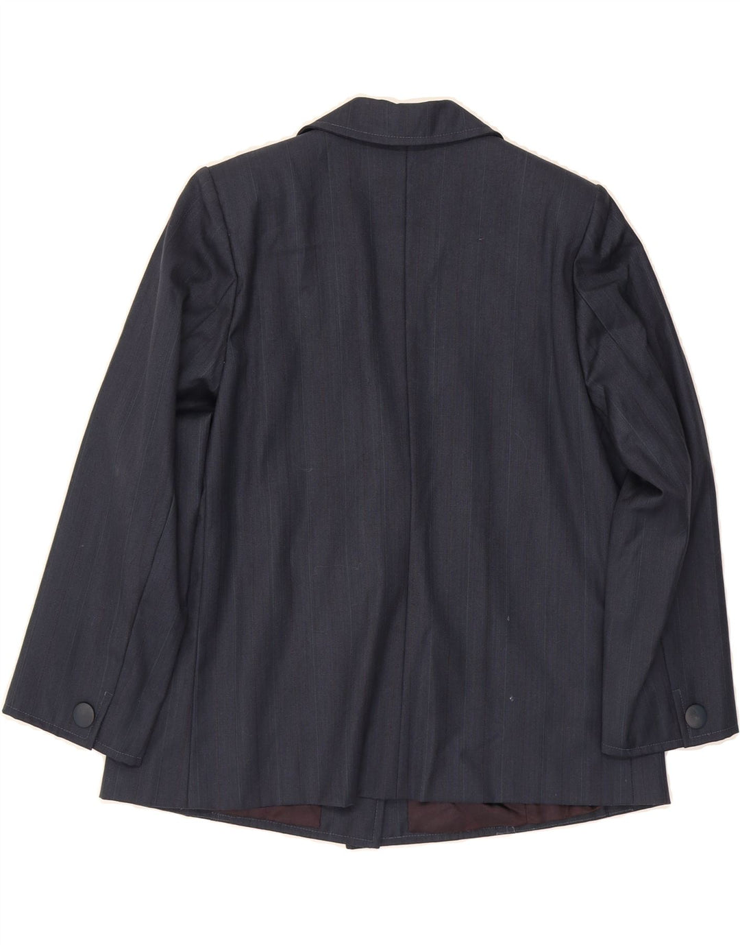 VINTAGE Womens 3 Button Blazer Jacket UK 14 Medium Navy Blue Vintage Vintage and Second-Hand Vintage from Messina Hembry 
