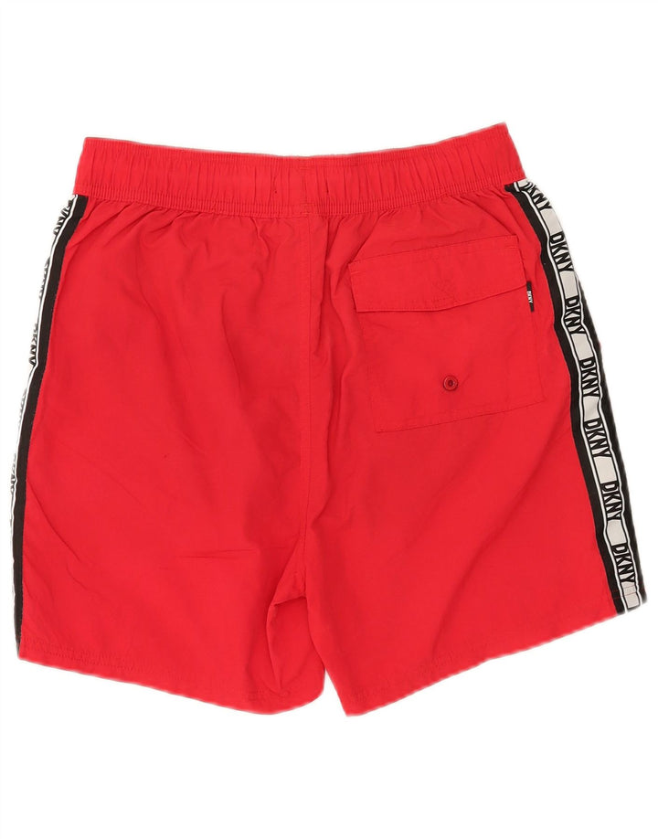Dkny Herren Badeshorts mit Grafik, Größe S, Rot, Polyamid