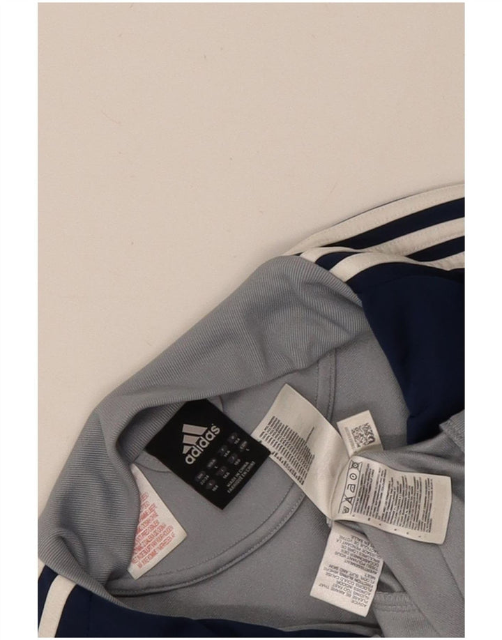 Adidas Veste de Survêtement Garçon 13-14 Ans Gris Colorblock Polyester