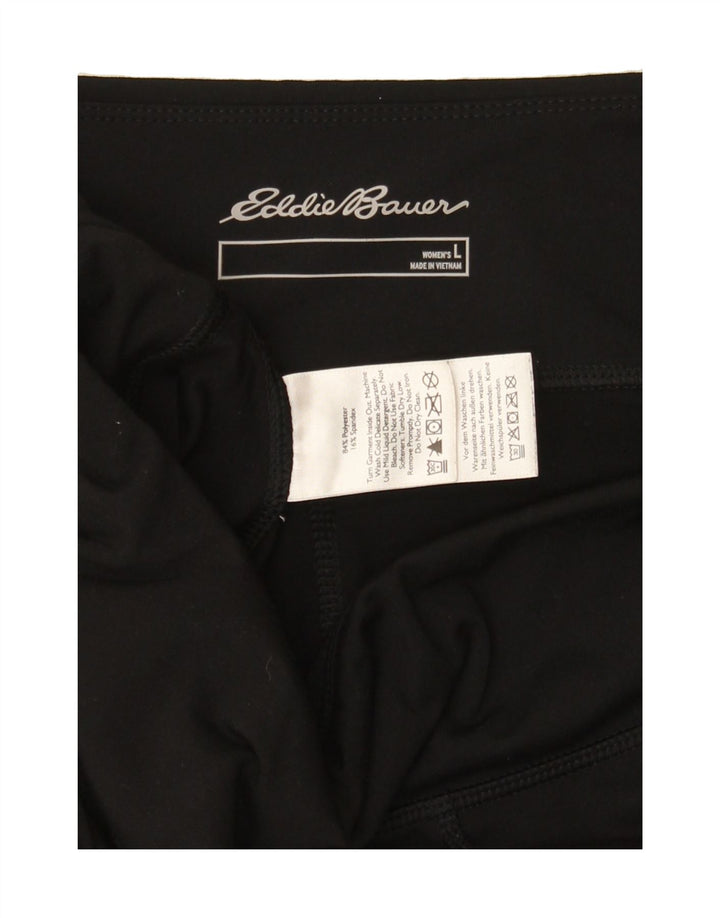 EDDIE BAUER Womens Tracksuit Trousers UK 16 Large  Black Polyester Vintage Eddie Bauer and Second-Hand Eddie Bauer from Messina Hembry 