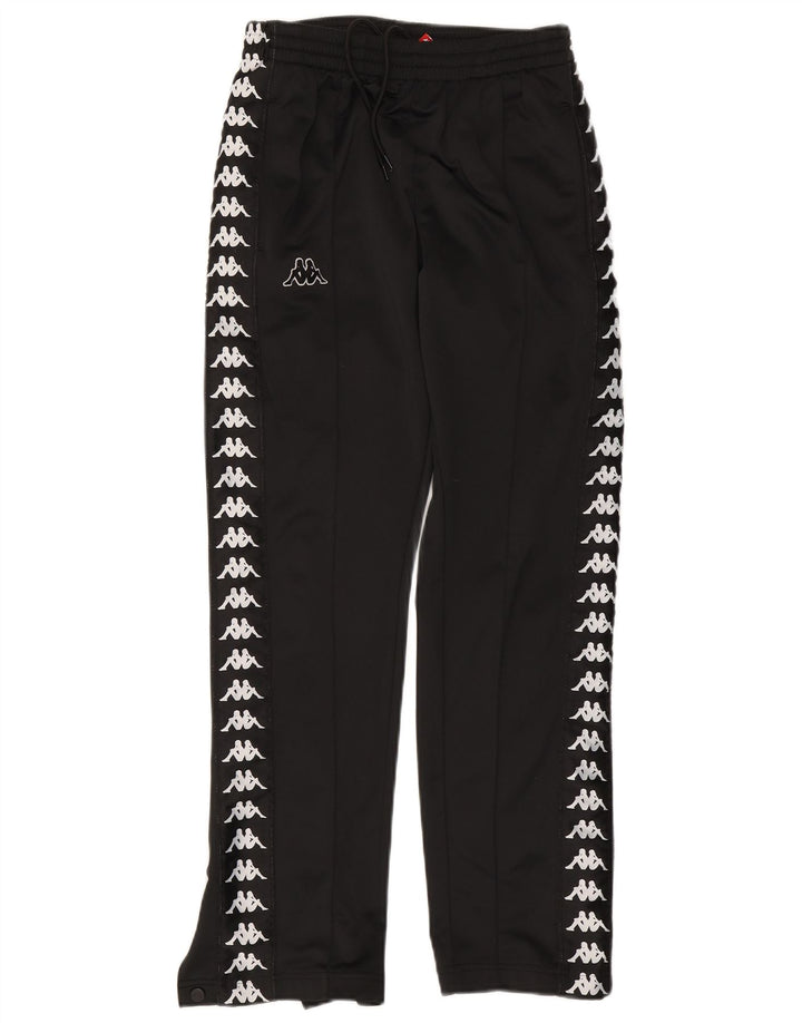 Kappa Mens Graphic Tracksuit Trousers Small Black
