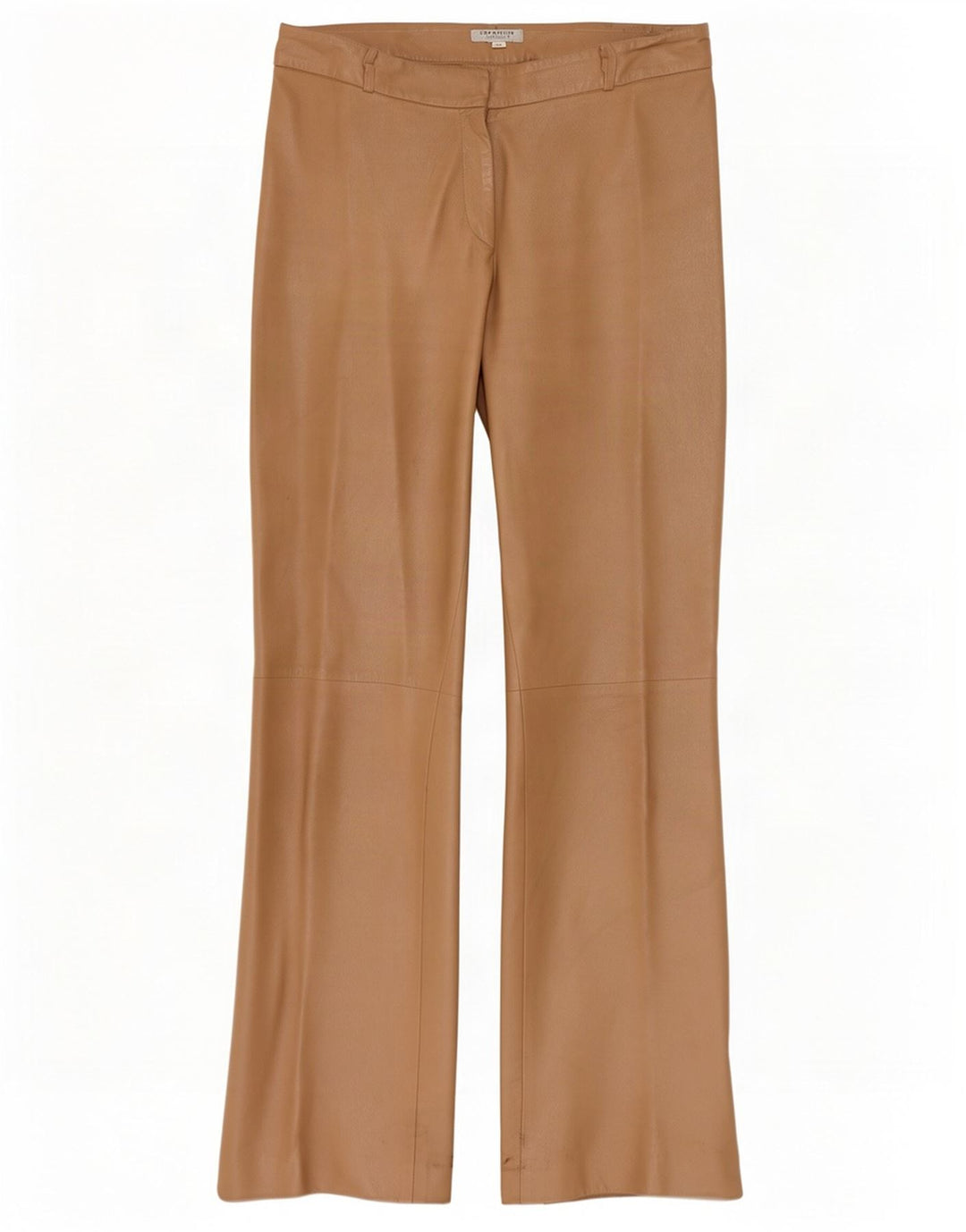 Pantaloni In Pelle Bootcut Donna Conbipel IT 46 Large W34 L32 Beige