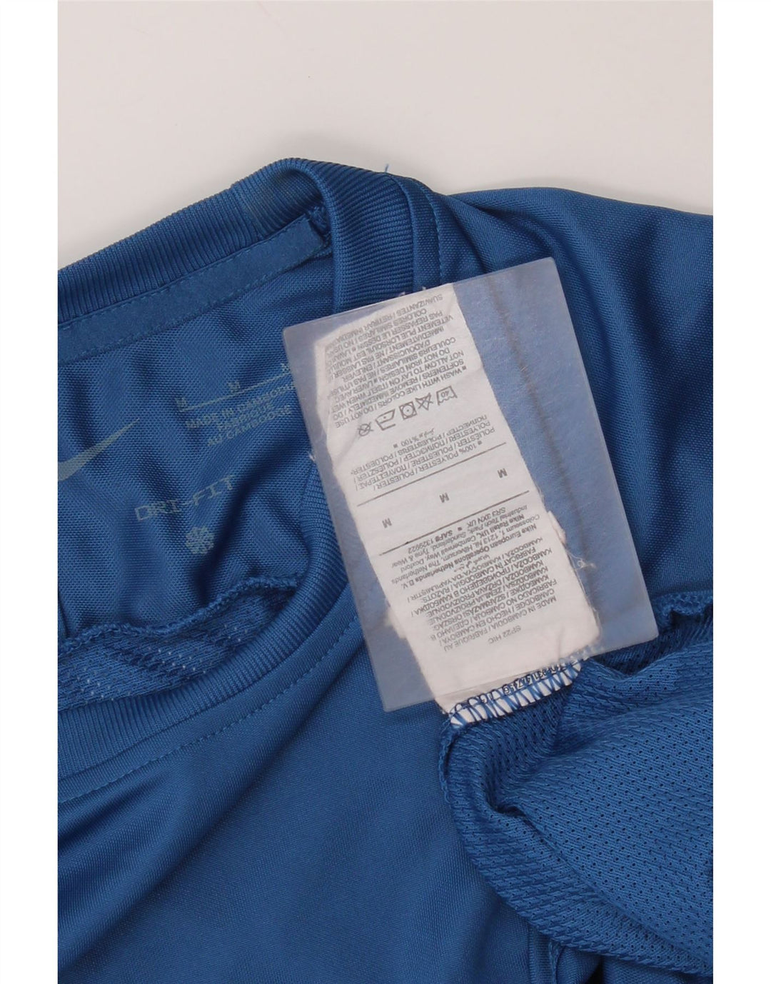 Nike Mens Dri Fit T-Shirt Top Medium Blue Polyester