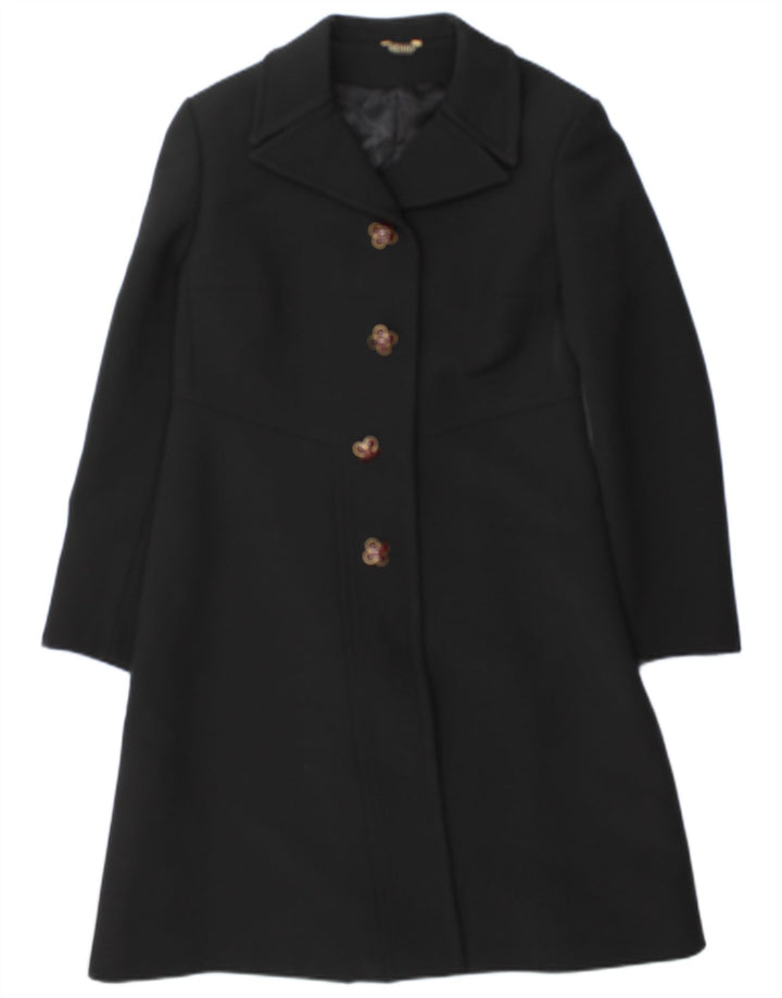 Genny Womens Overcoat UK 10 Small Black