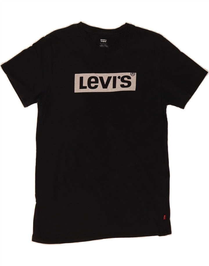 LEVI'S Mens Graphic T-Shirt Top Small Black Cotton Vintage Levi's and Second-Hand Levi's from Messina Hembry 