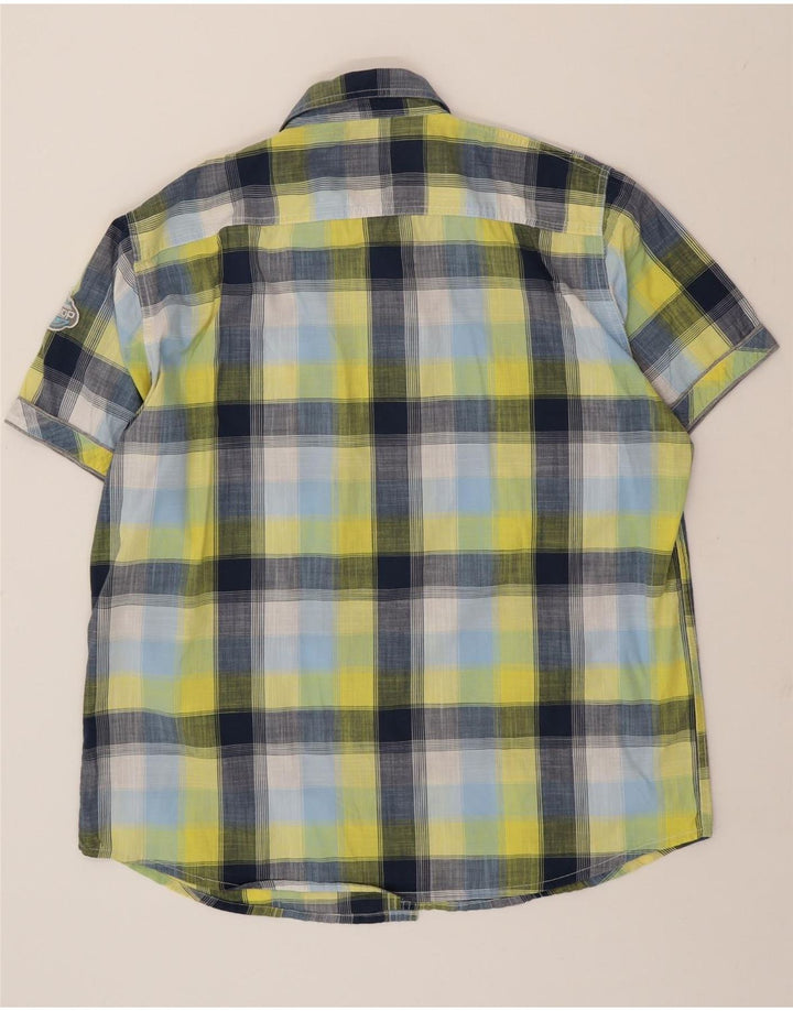 ANGELO LITRICO Mens Short Sleeve Shirt Size 46 2XL Multicoloured Plaid Vintage Angelo Litrico and Second-Hand Angelo Litrico from Messina Hembry 