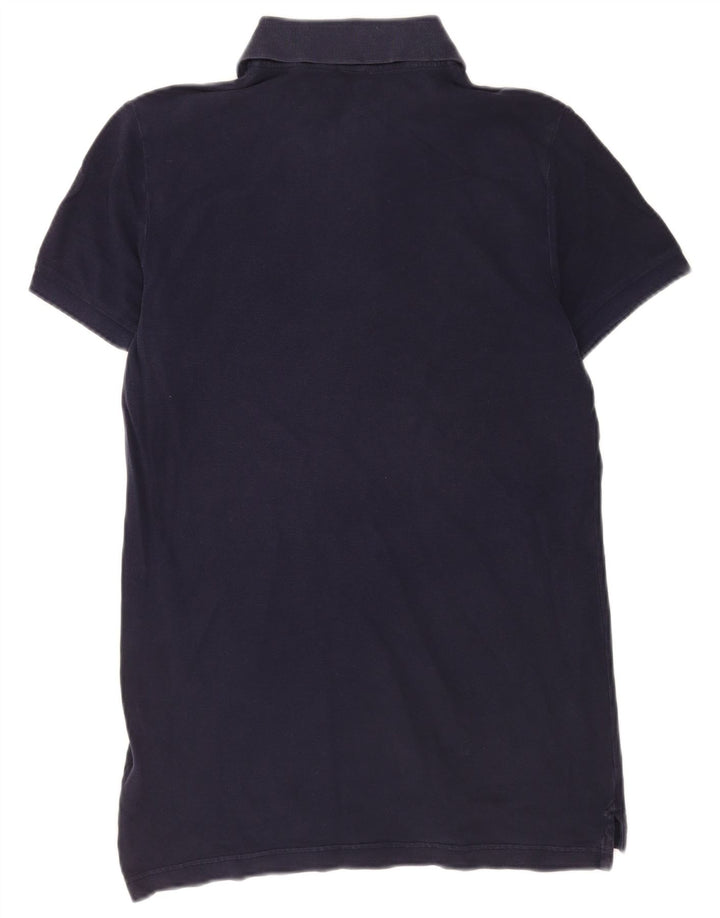 Benetton Mens Polo Shirt Medium Navy Blue Cotton