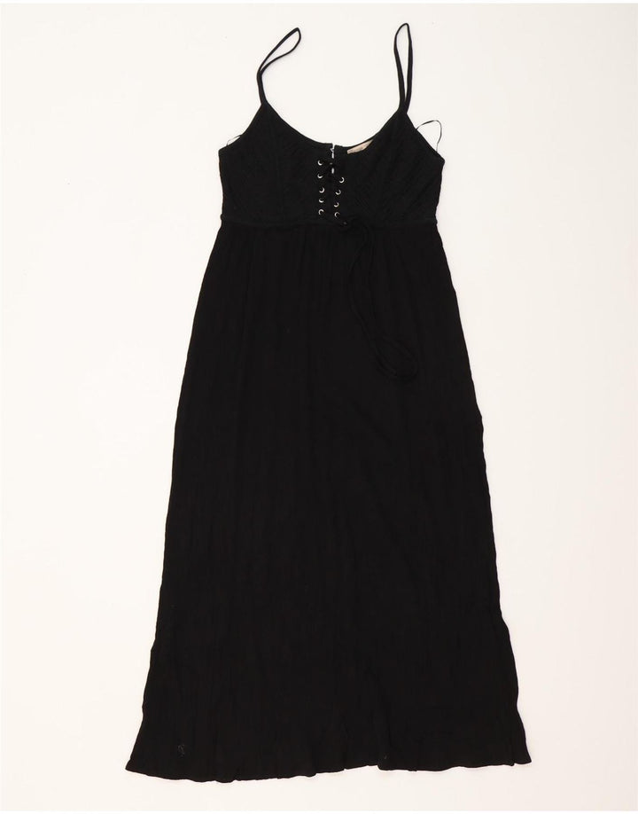 Zara Womens Maxi Sundress UK 12 Medium Black Cotton