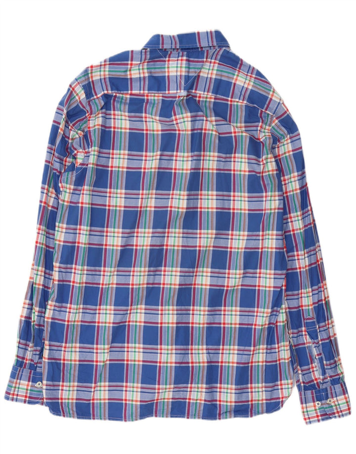 Tommy Hilfiger Chemise sur mesure pour homme en coton à carreaux bleu moyen