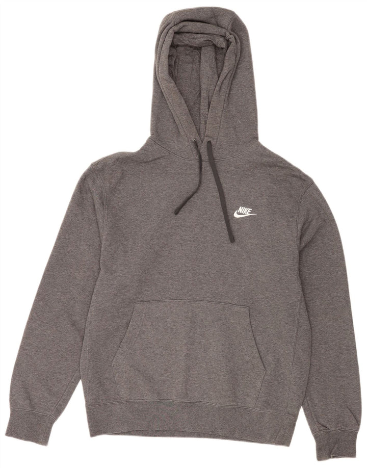 NIKE Herren-Kapuzenpullover aus mittelgrauer Baumwolle