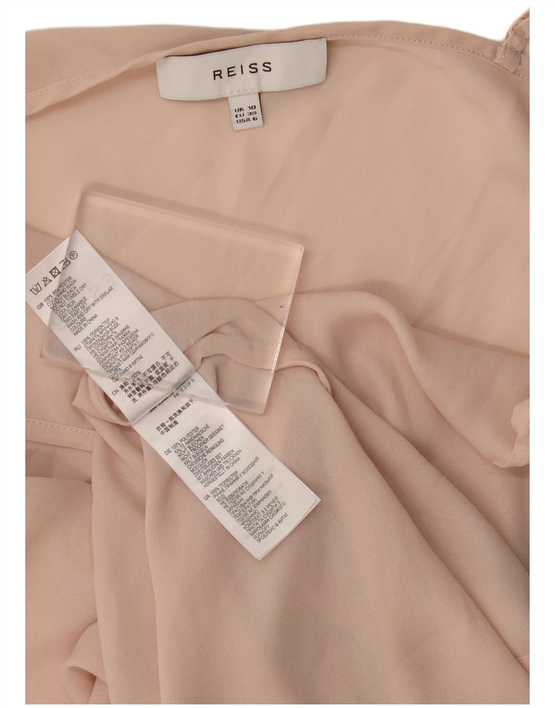 Reiss Womens Slip Dress UK 10 Small Pink Polyester
