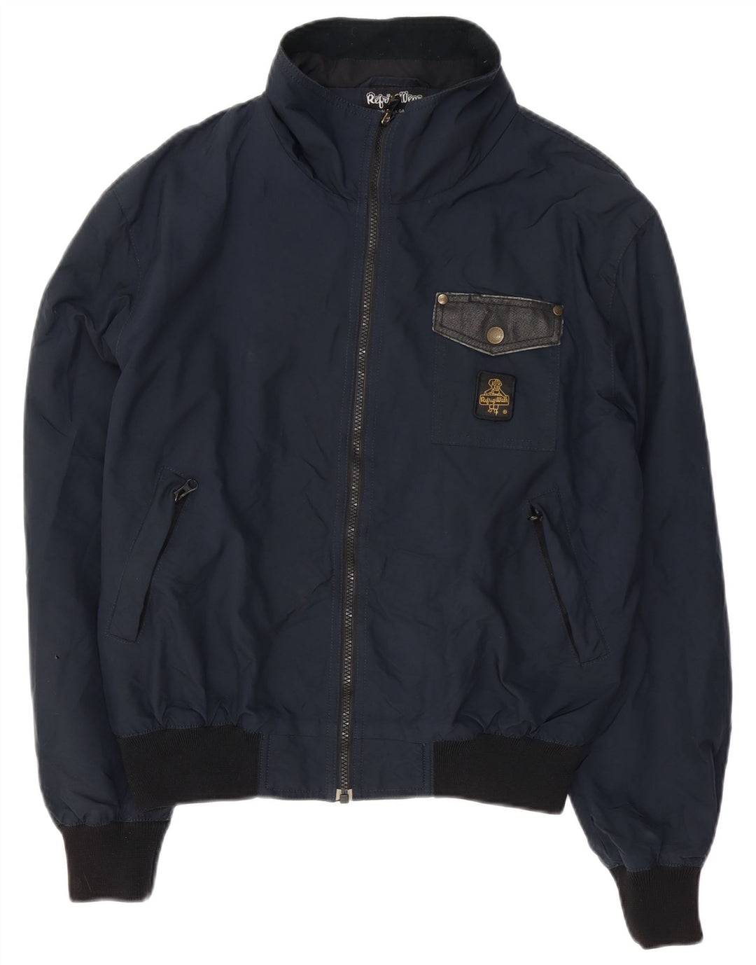Refrigiwear Mens Cruz Bomber Jacket UK 40 Large Navy Blue Polyester
