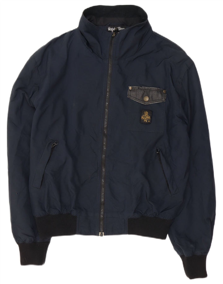 Refrigiwear Mens Cruz Bomber Jacket UK 40 Large Navy Blue Polyester
