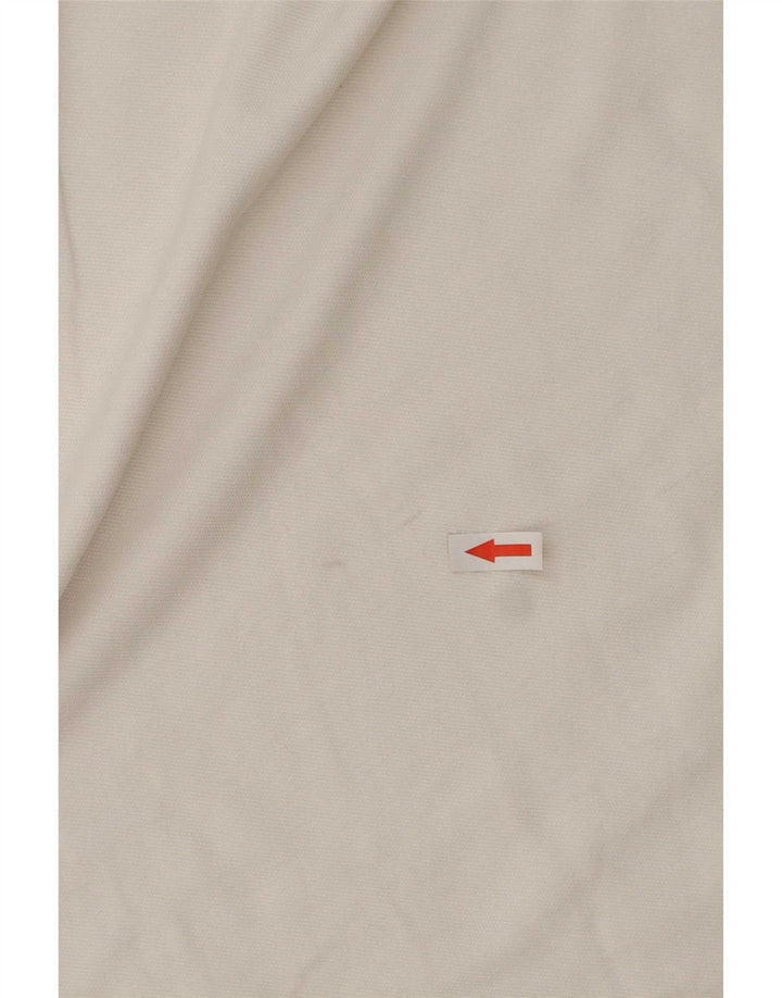 Fila Mens Polo Shirt Large White Striped Cotton