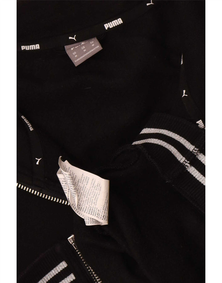 Puma Mens Tracksuit Top Jacket Medium Black Cotton