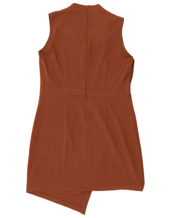 Næste Kvinders Ærmeløs Skede Kjole UK 16 Large Brown Polyester