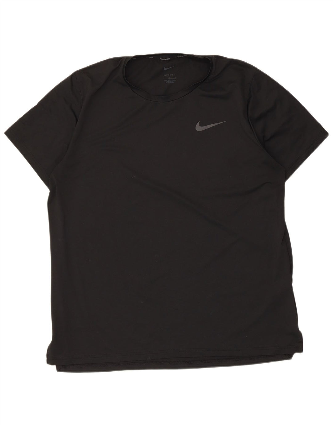 Nike Mens Dri Fit T-Shirt Top Large Black Polyester