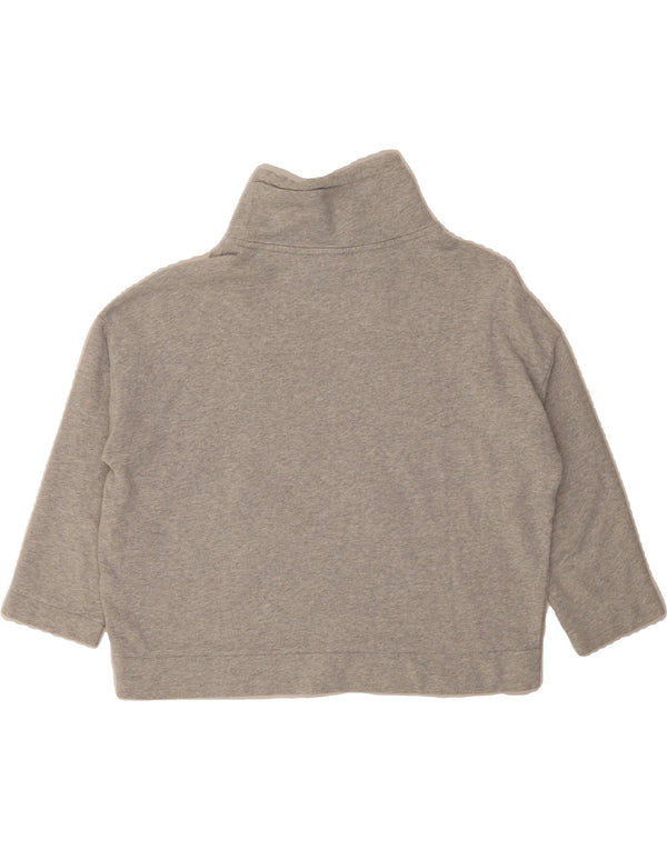 KENZO Womens Oversized 3/4 Sleeve Sweatshirt Jumper UK 10 Small Grey