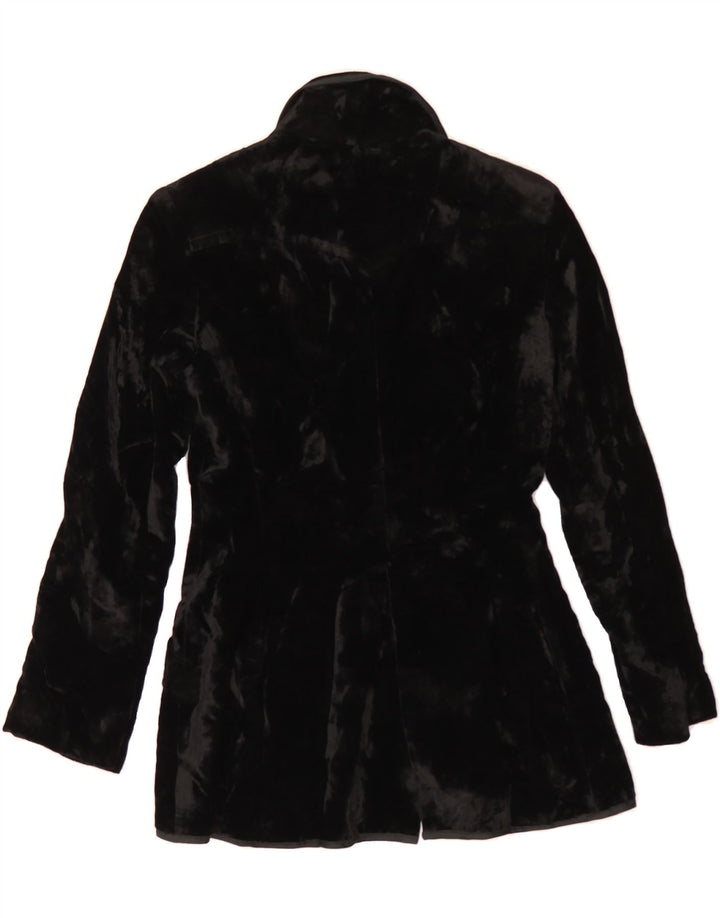 FABIANI Womens 3 Button Velour Blazer Jacket UK 8 Small  Black Vintage Fabiani and Second-Hand Fabiani from Messina Hembry 