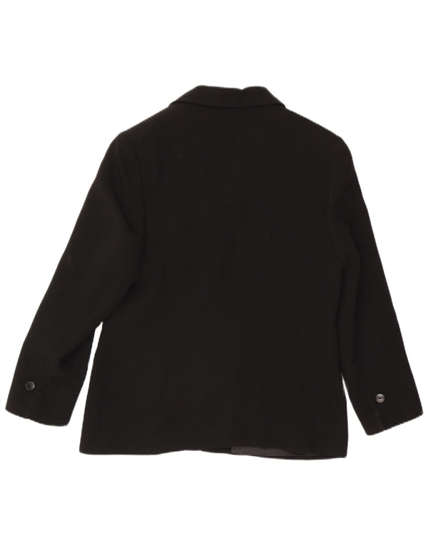 Marcona Damen-Blazerjacke mit 3 Knöpfen, UK 16, Größe L, Schwarz, Polyester