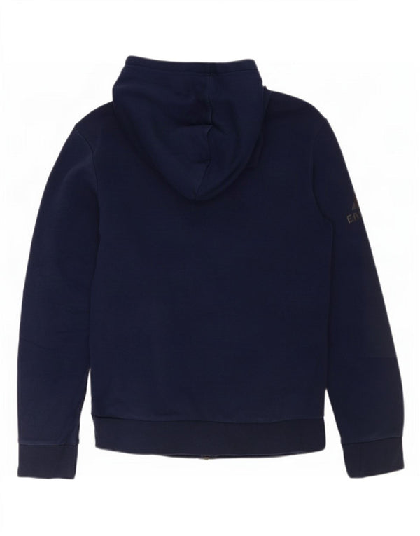 Adidas Womens Graphic Zip Hoodie Sweater UK 14 Medium Navy Blue